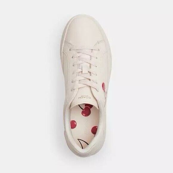 NEW Limited Coach Sneakers High Line Sneaker With Cherry Print Size 8 CZ361 - Picture 9 of 9